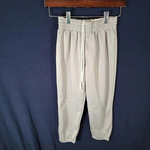 Unisex Boys Girls Large Gray Baseball T-ball‎ Pants Athletic Team Uniform Youth